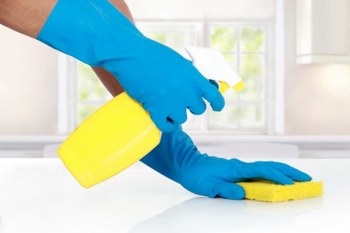 Commercial carpet cleaning service for a high-traffic business area