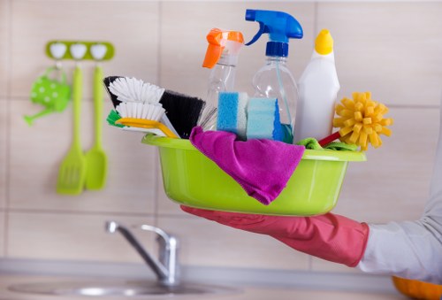 Professional carpet cleaner treating stains in a West Kensington home
