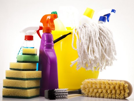 Clean carpet fibers after professional stain removal
